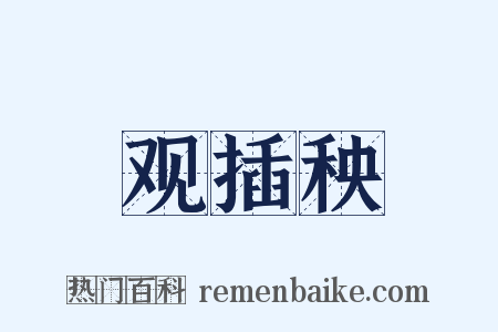 观插秧是什么意思的图片